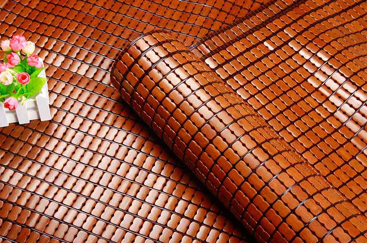 None Edge Black Bamboo Mat with Small Bead180X200CM